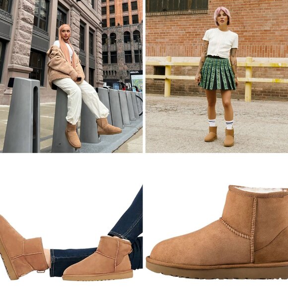 ugg Classic Mini II Ankle Boot in Chestnut 🤎 Size 9 - Picture 11 of 12